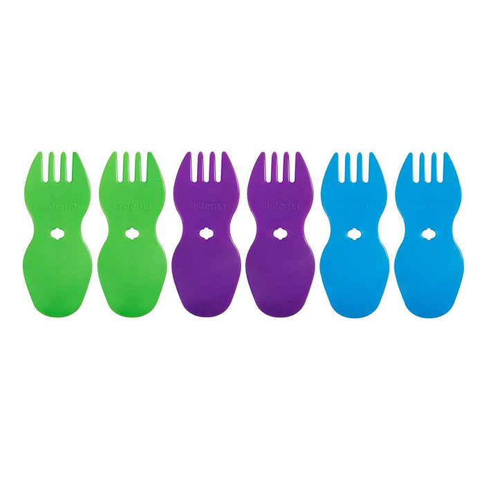 Spork to-go bestick set, 6 st.